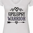 thumbnail image 4 of Inktastic Epilepsy Warrior Awareness Support Women's V-Neck T-Shirt, 4 of 5