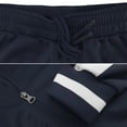 thumbnail image 2 of vkwear Men's Striped Athletic Running Jogging Gym Slim Fit Sweat Track Suit Set (Navy, XL), 2 of 3
