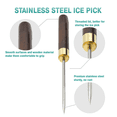 thumbnail image 3 of Ice Pick for Breaking Ice, Stainless Steel Ice Pick Tool with Safety Handle for Kitchen and Bars, 3 of 5