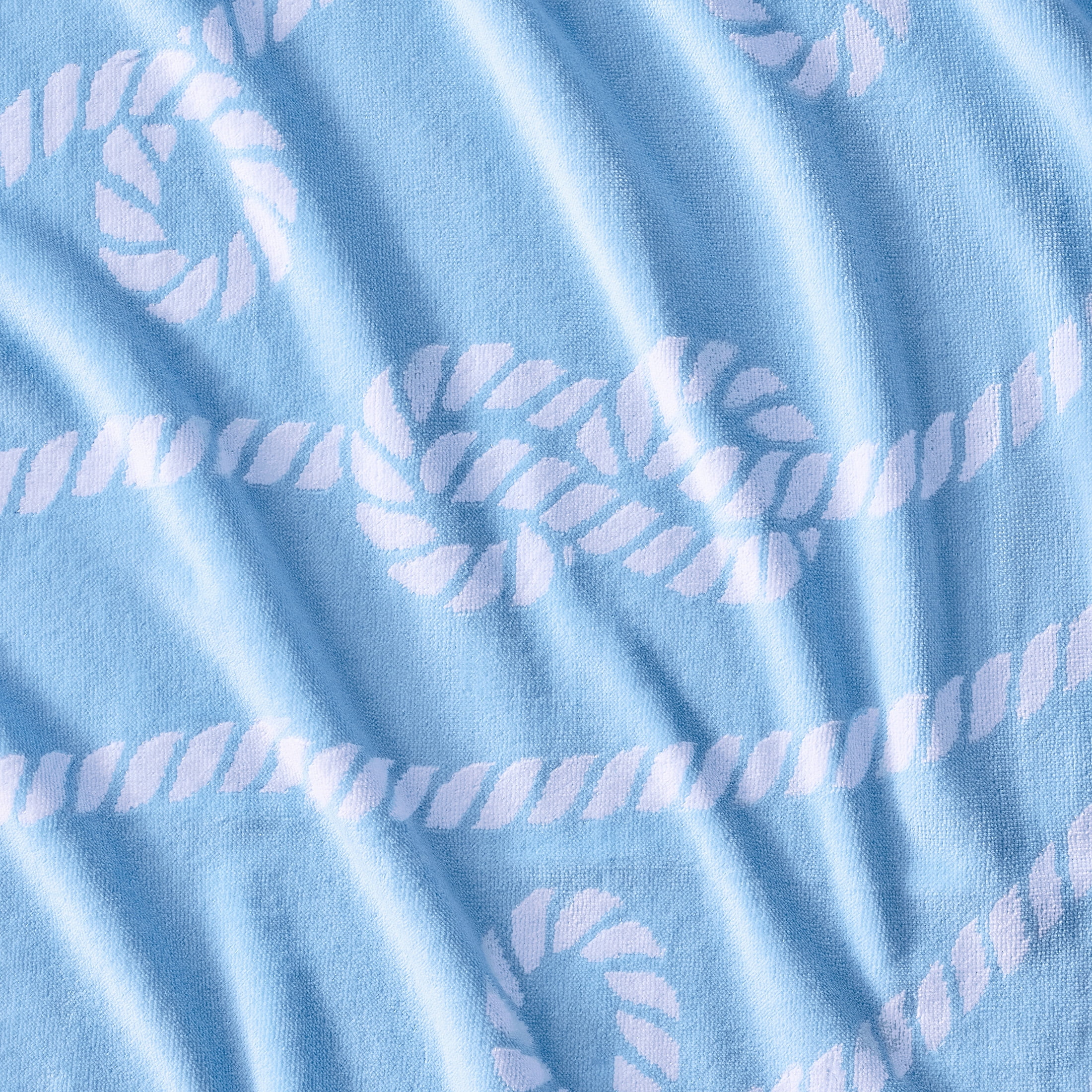 Better Homes & Gardens 2 Pack Cotton Blend Beach Towels, 72 x 38 in, Light Blue Rope