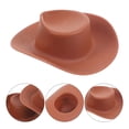 thumbnail image 4 of 10 mini sombreros de vaquero occidentales de plástico, sombreros en miniatura para casa de muñecas., 4 of 5