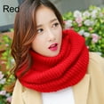 thumbnail image 2 of Zeus Fall Winter Warm Fashion Women Solid Color Pullover Neckerchief Knitted Scarf, 2 of 6