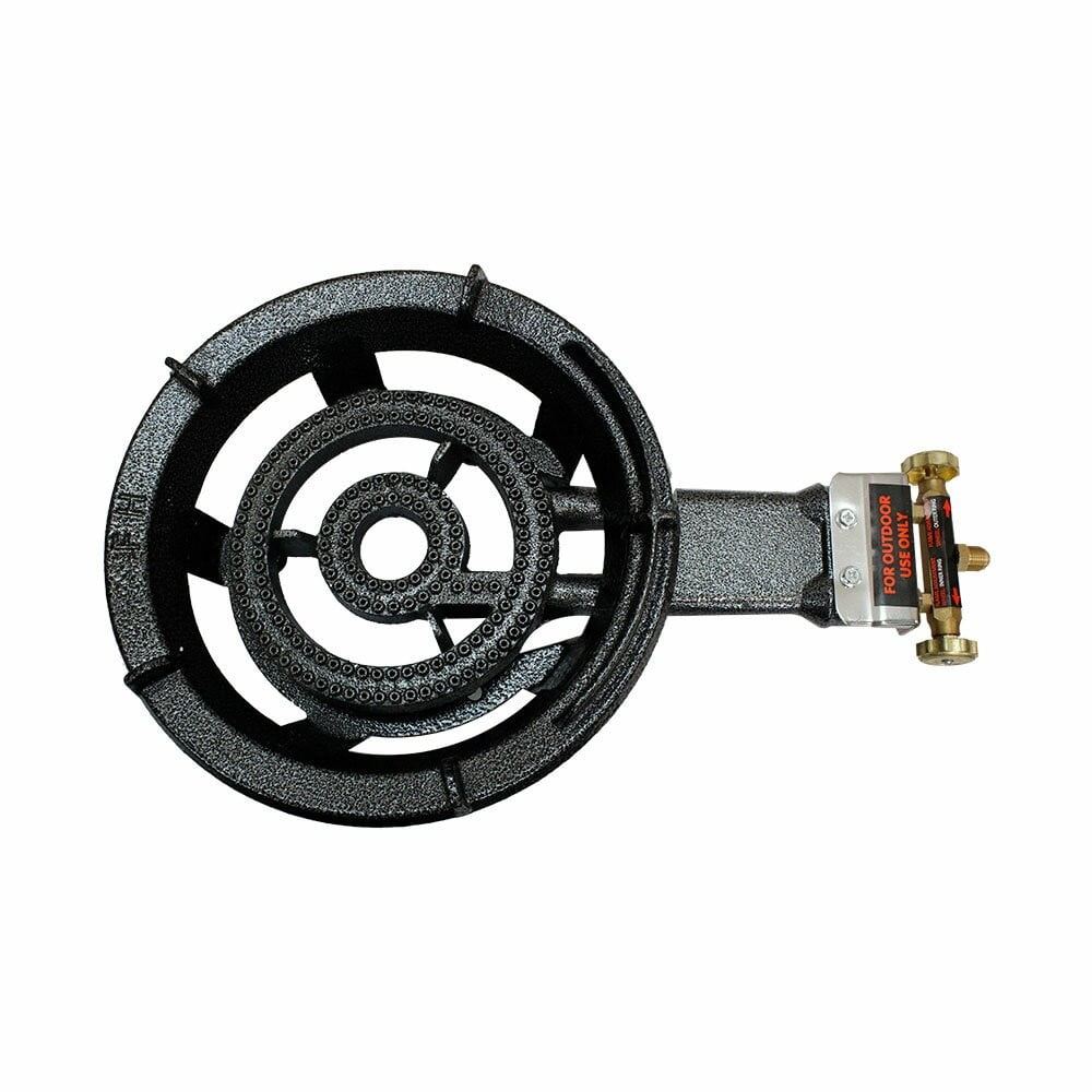 13" Diameter Outdoor Portable Propane Super Gas Stove Burner Heavy Cast Iron Camping Cookware