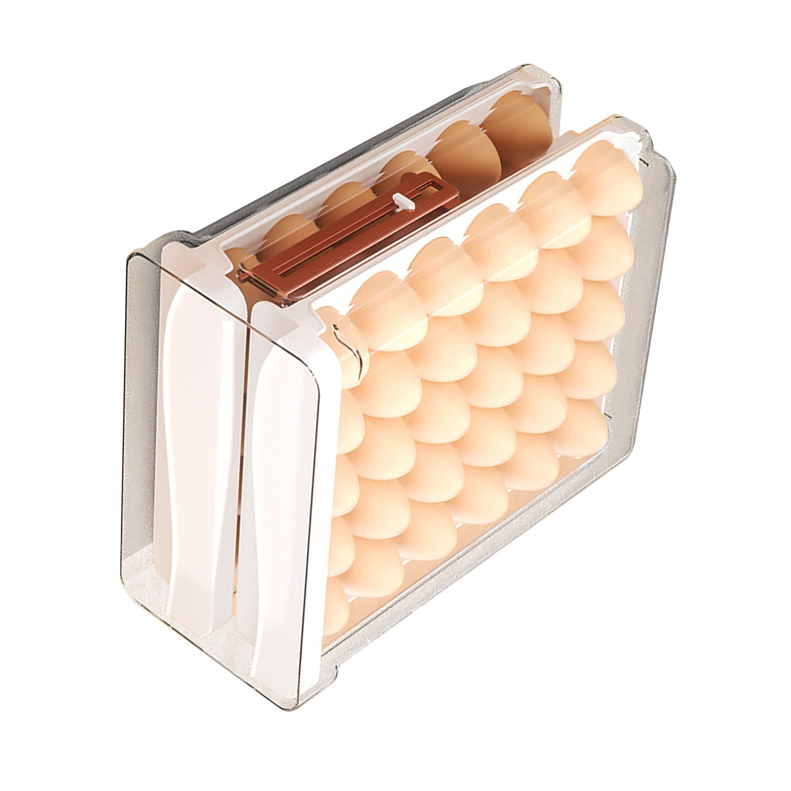 Refrigerator Egg Holder, Stackable Fridge Egg Tray Container Spacious Clear  For Apartment