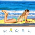 thumbnail image 4 of 4pcs Extra Large Outdoor Camping Checkered Beach Mat, Waterproof Sandproof Foldable Picnic Blanket with Convenient Storage Pockets, Portable Mat for Travel Park Beach Backyard Camping, Yellow, 4 of 6