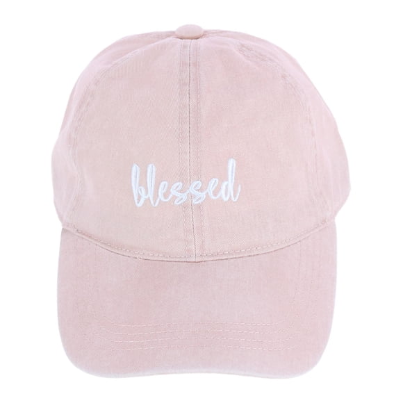 David & Young Blessed Embroidered Denim Baseball Cap Hat (Women's)