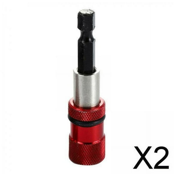 Colaxi 2X Drywall Screw Bit Holder 1/4" Hex Shank Drill Screw Tool Red