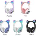 thumbnail image 3 of Auriculares para niños YONGSHENG Orejas de Gato Iluminación LED Bluetooth inalámbricos Plegables Rosa, 3 of 5