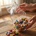 thumbnail image 5 of 16" Easter Jumbo Egg with Bow Container, Clear, Easter Eggs Large Fillable Eggs Plastic Empty Bauble Balls for Candy Chocolate Easter Day Hunting Wedding Party Favors DIY Craft Supply, 5 of 6
