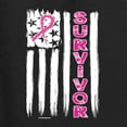 thumbnail image 2 of Wild Bobby, Survivor Awareness Flag, Breast Cancer Awareness, Front and Back Men Graphic Tee, Black, 5X-Large, 2 of 4