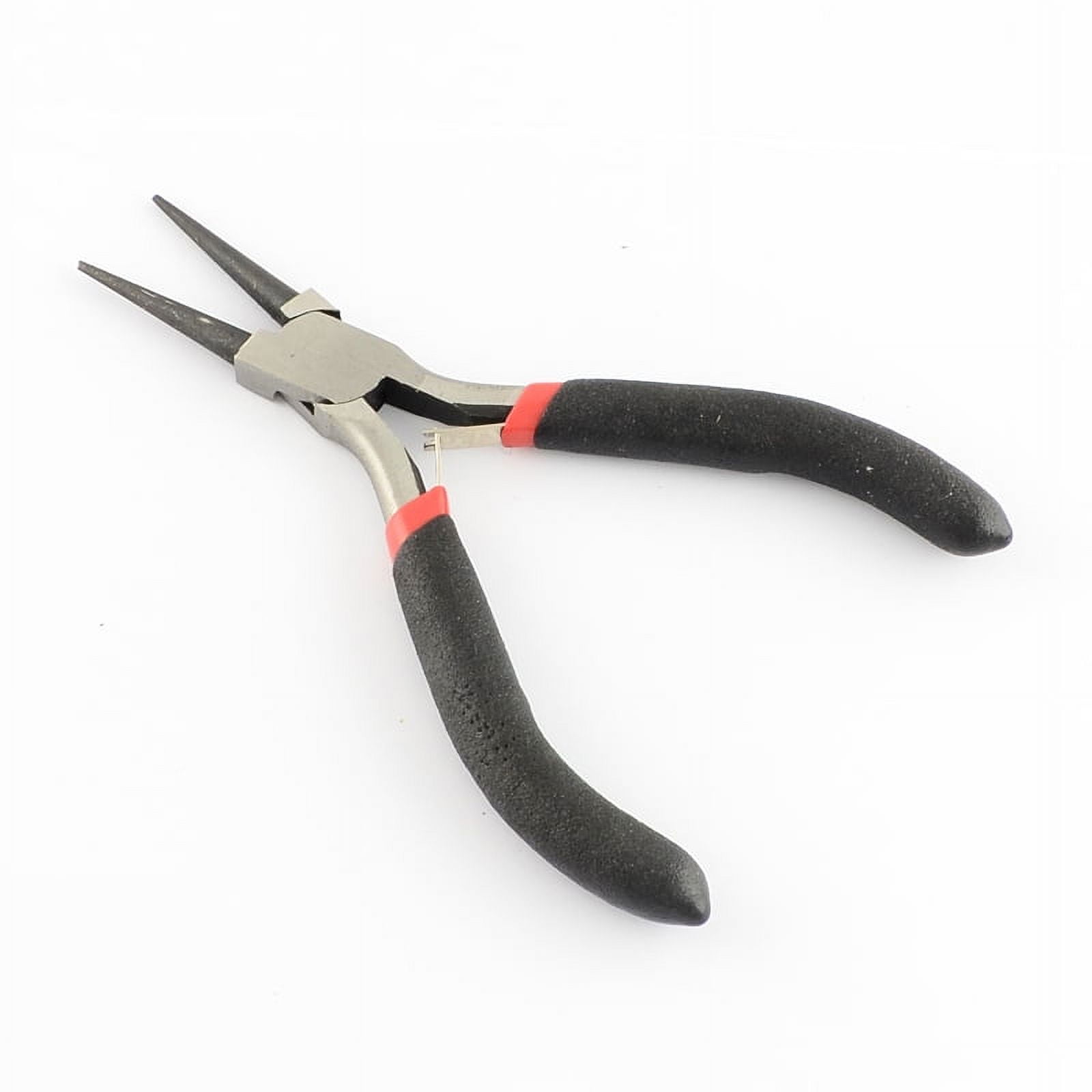 45# Carbon Steel DIY Jewelry Tool sets: Round Nose Pliers Wire Cutter Pliers End Cutting Pliers Side Cutting Plier and Bent Nose Plier Black 285x185x13mm 5pcs/set 1set