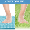 thumbnail image 3 of Yolife Non-Slip Grass Bath Mat with Strong Suction Cups, 25.6"x13.4" Quick-Drain Shower Floor Mat for Foot Scrubbing & Massage, Light Blue, 3 of 8