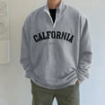 thumbnail image 3 of LEEy-world Sweatshirts For Men Men'S Sherpa Lined Sweatshirts Pullover Basic Tops Warm Crewneck Winter Underwear Grey,XL, 3 of 4
