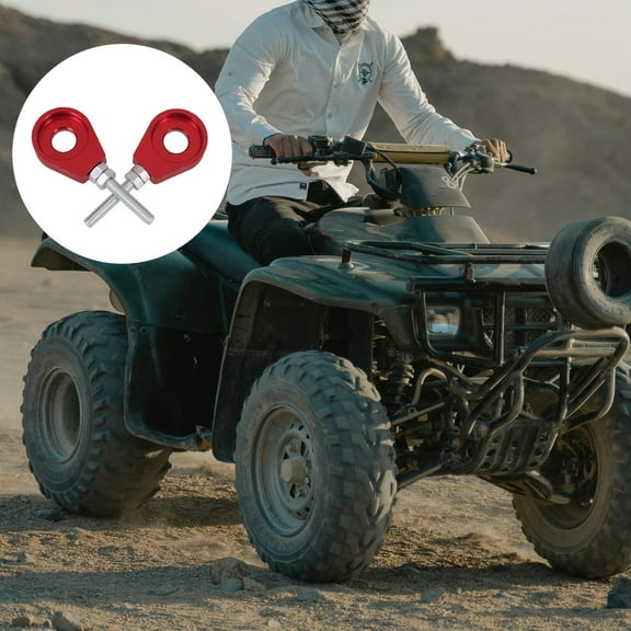 SWETRACE 1Set Red Aluminum Alloy Chain Adjuster for Motorcycle and ATV Off-road Use and Chain Tightening