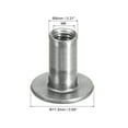 thumbnail image 2 of M6 T-nuts, 24 Pack Carbon Steel Tee Nuts, Round Base Weld Nuts 20mm Height, 2 of 5