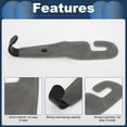 thumbnail image 5 of Unique Bargains Car Seat Headrest Hook Interior Accessories for Most Car, SUV, Truck Car Seat Back Organizer Hooks Faux Leather Metal Gray 6.69"x1.77", 5 of 7