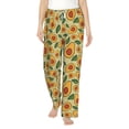 thumbnail image 2 of Goofa Leaves Avocado Printed Soft Pajama Pants for Women, Wide Leg Comfy Casual Lounge Yoga Pants-Large, 2 of 9