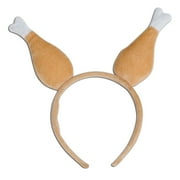 Beistle Club Pack of 12 Brown and White Drumstick Boppers Headbands Party Favors - One Size
