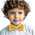 thumbnail image 4 of Xfvqtps Boys Bow Tie Solid Color Bowties Adjustable Neckties for Uniform School Party Yellow, 4 of 7
