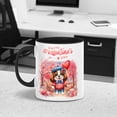 thumbnail image 4 of Happy Valentine’s Day Adorable English Springer Spaniel Puppy Holding Heart Balloon 11oz Accent Two-tone Mug Springers Dog Lover Gifts Coffee Tea Cup - 00030, 4 of 5