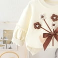 thumbnail image 4 of Caqnni Toddler Baby Girl Clothes Color Block Sweatshirt Pullover Tops Jogger Pants 2Pcs Fall Winter Sweatsuit Outfit Toddler Gift 3 6 12 18 24 Months 2T 3T Outfits,4-5 Years, 4 of 9