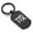 Black, variant on Stainless Steel Virgo Zodiac Sign (Maiden) Dog Tag Keychain Circle Ring