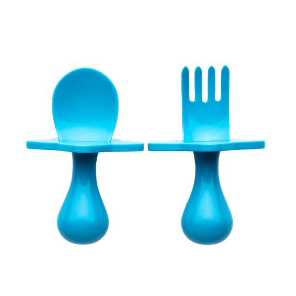 NOOLI First Self Feed Baby Led Weaning Spoon & Fork Utensils Set, BPA
