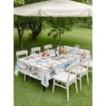 thumbnail image 3 of Easter Outdoor Tablecloth - 60x120 Inch Rectangle Dining Table Cover, Spring Cute Bow Rabbit Grey White Buffalo Plaid Waterproof Outdoor Table Cloth with Umbrella Hole & Zipper for Picnic/Patio/Party, 3 of 7