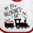 thumbnail image 4 of Inktastic My First Valentines Day Train Boys or Girls Baby Bib, 4 of 4
