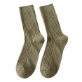 thumbnail image 1 of CSChome Solid Color Mid-calf Socks Women Mid-tube No Odor Japanese Style Solid Color High Elasticity Slip Breathable Soft Sweat-absorption, 1 of 7