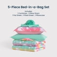 thumbnail image 2 of Sleep Zone Twin Kids Bedding Comforter Set, 5 Piece Girl Cute Durable Children Bed in a Bag, Starry Unicorn, 2 of 8