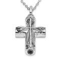 thumbnail image 2 of 925 Sterling Silver Antiqued Cross Ash Holder 18in Necklace; 18 inch; for Adults and Teens; for Women and Men, 2 of 6