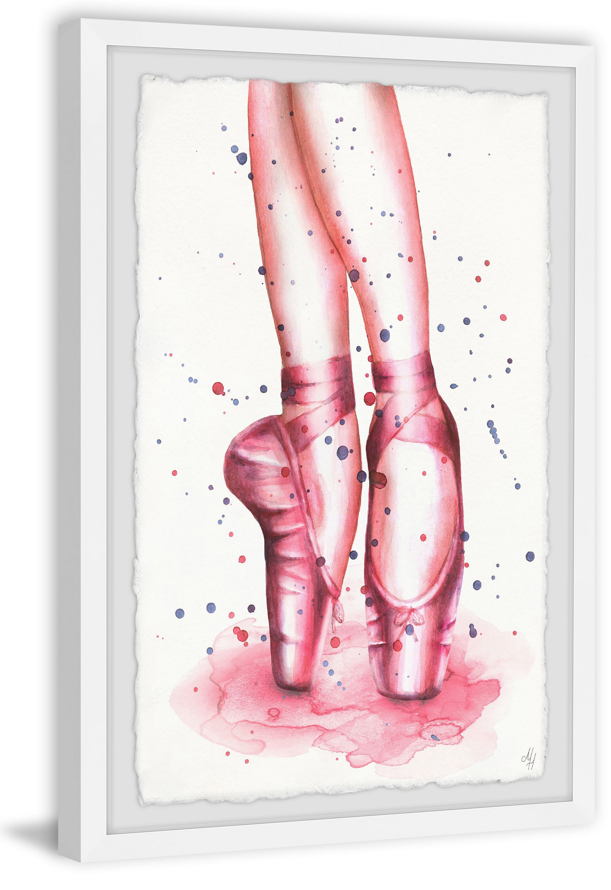 Marmont Hill Dancing Ballet Shoes Framed Wall Art
