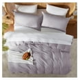thumbnail image 5 of Grey Lavender Duvet Cover Queen Size - Soft Double Brushed Queen Duvet Cover Set, 3 Piece, with Button Closure, 1 Duvet Cover 90x90 inches and 2 Pillow Shams, 5 of 9