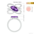 thumbnail image 4 of ANGARA Natural 1.3 Ct. Amethyst with Diamond Fashion Ring in 14K White Gold for Women (Ring Size: 11.5), 4 of 9
