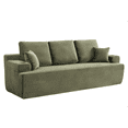 thumbnail image 2 of 87 in 3-Seater Sofa for Living Room, Comfy Couches with Deep Seat, Plush Corduroy Fabric  with Cup Holders and Side Storage Pockets for Apartment Lounge, Green, 2 of 6