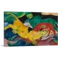 thumbnail image 1 of ARTCANVAS Yellow Cow and Red Calf 1911 Canvas Art Print by Franz Marc - Size: 18" x 12" (0.75" Deep), 1 of 9