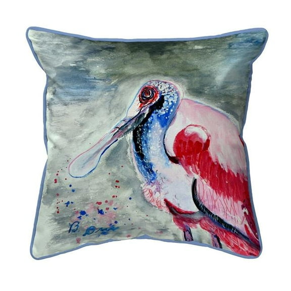 Betsy Drake SN1015 12 x 12 in. Amelia Spoonbill Small Indoor & Outdoor Pillow