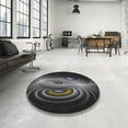 thumbnail image 3 of Ahgly Company Indoor Rectangle Patterned Black Novelty Area Rugs, 2' x 5', 3 of 6
