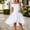 White, variant on Women's Casual Dress Effortless Summer Dress with Off-Shoulder Flowing High-Low Party Ready with Shawl for Daily Comfort White S