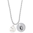 thumbnail image 1 of Delight Jewelry Silvertone Te Amo Disc Silvertone Script Initial Disc - O - Charm Necklace, 20"+3", 1 of 4
