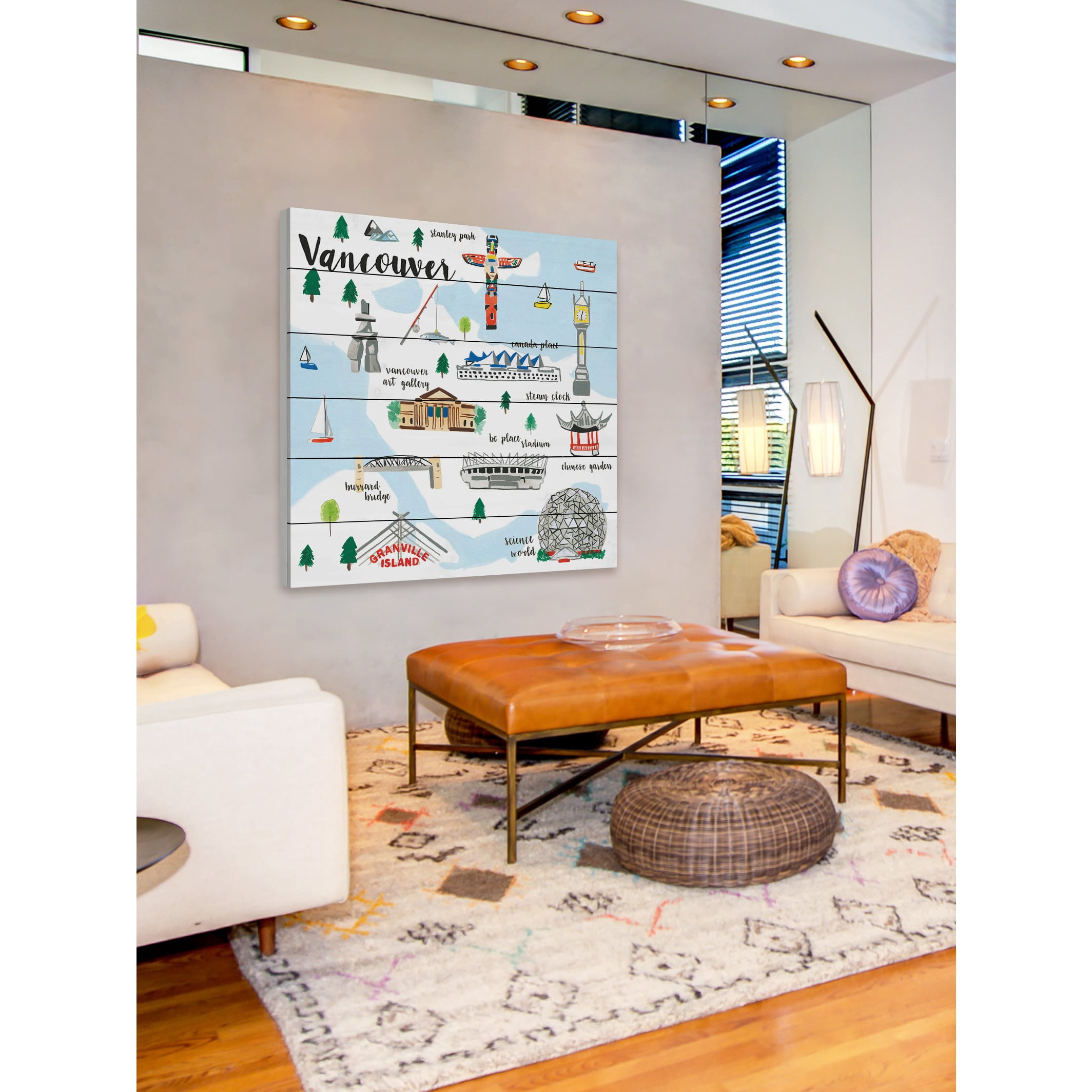 Marmont Hill "Vancouver" by Molly Rosner Painting Print on White Wood