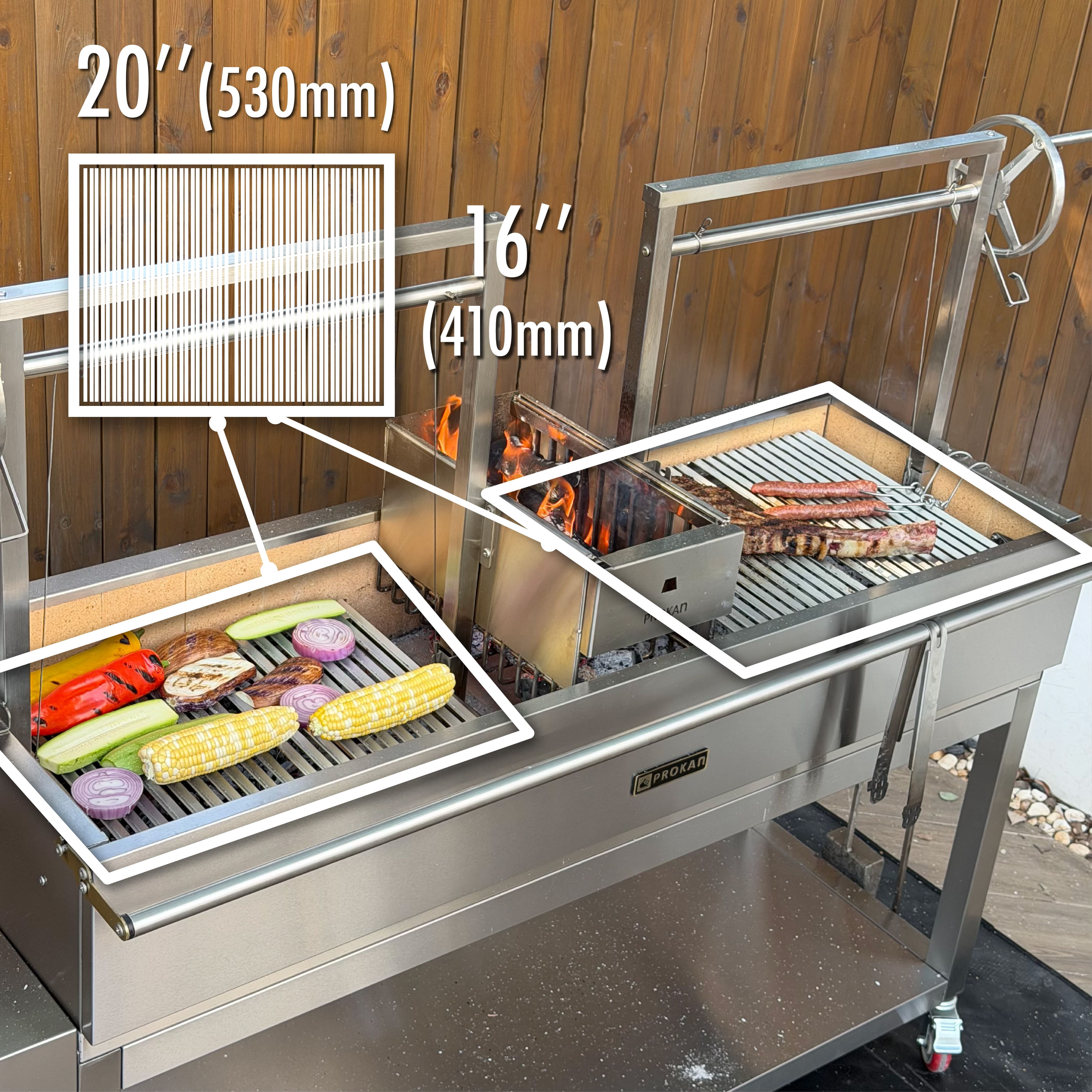 77” Infinity Argentine Xl Charcoal And Wood Bbq Grill
