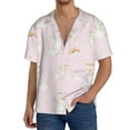 thumbnail image 3 of Wukai Rainboe And Rabbit Men's Casual Short-Sleeve Button Down Shirt - Lightweight Summer Dress Shirt for Daily Wear-, 3 of 7