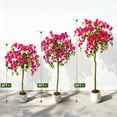 thumbnail image 4 of Accreate Artificial Bougainvillea Tree, Artificial Flower Plant with Natural Wooden Trunk, Artificial Flowers, Indoor Outdoor Plant Decorations for Huas, Office, Wedding, Pink, 4 of 7