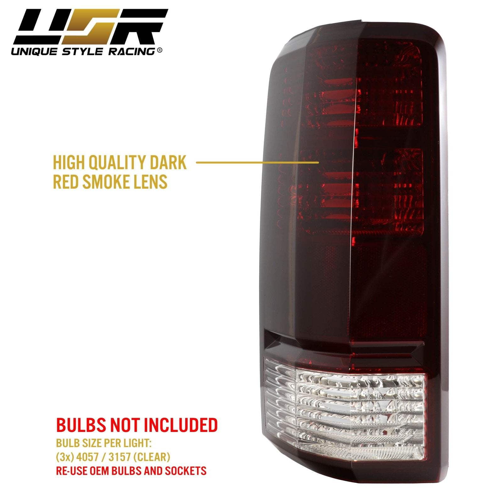 2007-2011 Dodge Nitro Dark Red Smoke Tail Lights - Unique Style Racing