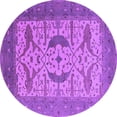 thumbnail image 1 of Ahgly Company Indoor Round Oriental Purple Industrial Area Rugs, 4' Round, 1 of 4