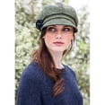 thumbnail image 4 of Irish Tweed Green Herringbone Newsboy For Women Made By Mucros Weavers, 4 of 6