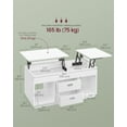 VASAGLE Coffee Table, Lift Top Coffee Table with 2 Drawers and Hidden
