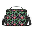 thumbnail image 3 of Lunch Box Pioneer Flower Floral Print Pattern Insulated Lunch Bag for Women Men,Medium Leakproof Lunchbox Cooler Bag Adjustable Strap,10 X 6.7 X 8 Inches, 3 of 6